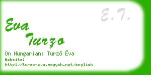 eva turzo business card