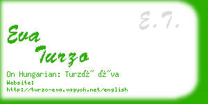 eva turzo business card